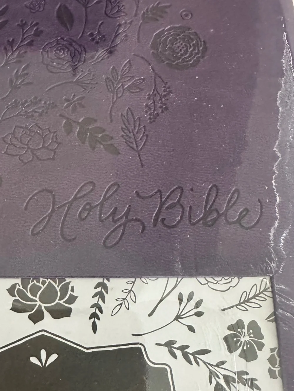 NIV Personal Photo Embossed Bible- Dark Purple **New in sealed package**